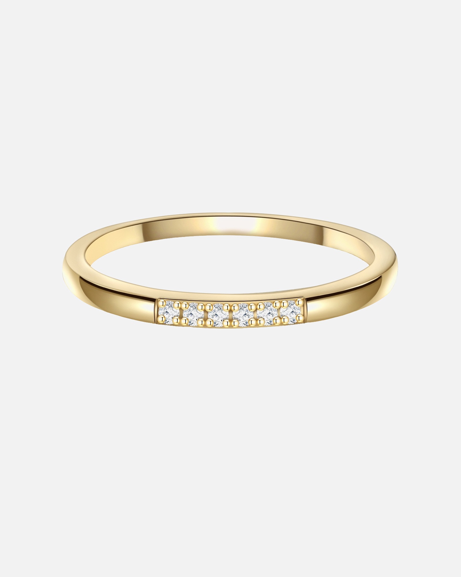 Bague for FemmeBague en argent Argent sterling Oxyde de zirconium (CZ) en Or jaune54