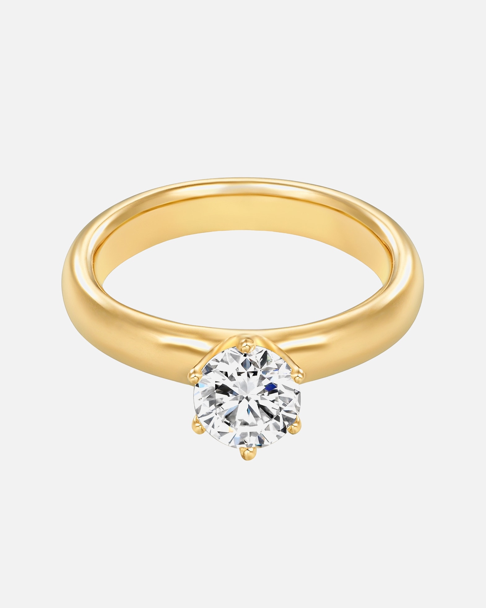 Bague for FemmeTrilaniBague en argent Argent sterling Oxyde de zirconium (CZ) en Or jaune54