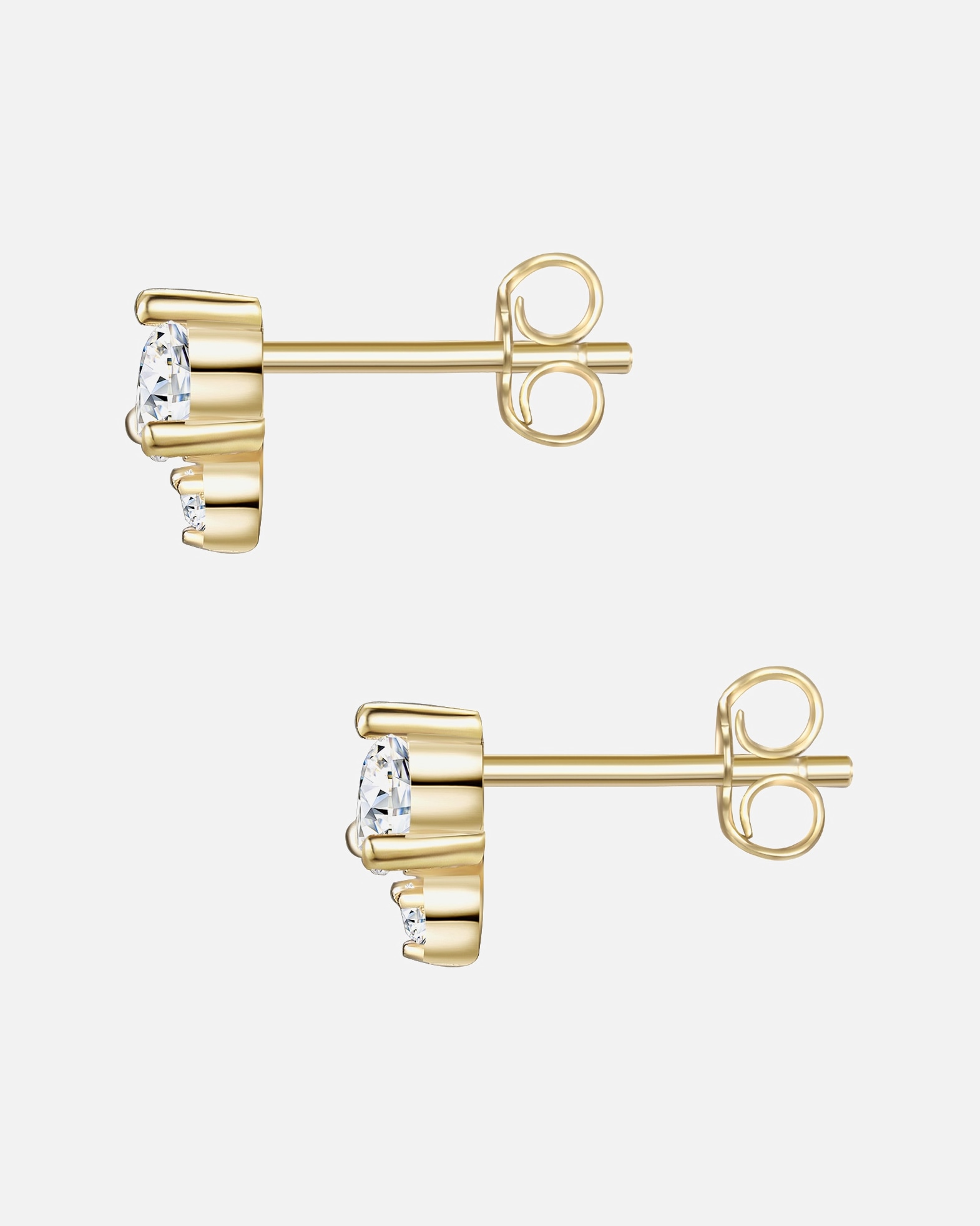 Boucle d'oreilles for FemmeGlanzstücke MünchenPuces d'oreilles en argent Argent sterling Oxyde de zirconium (CZ) en Or jaune5,8 mm