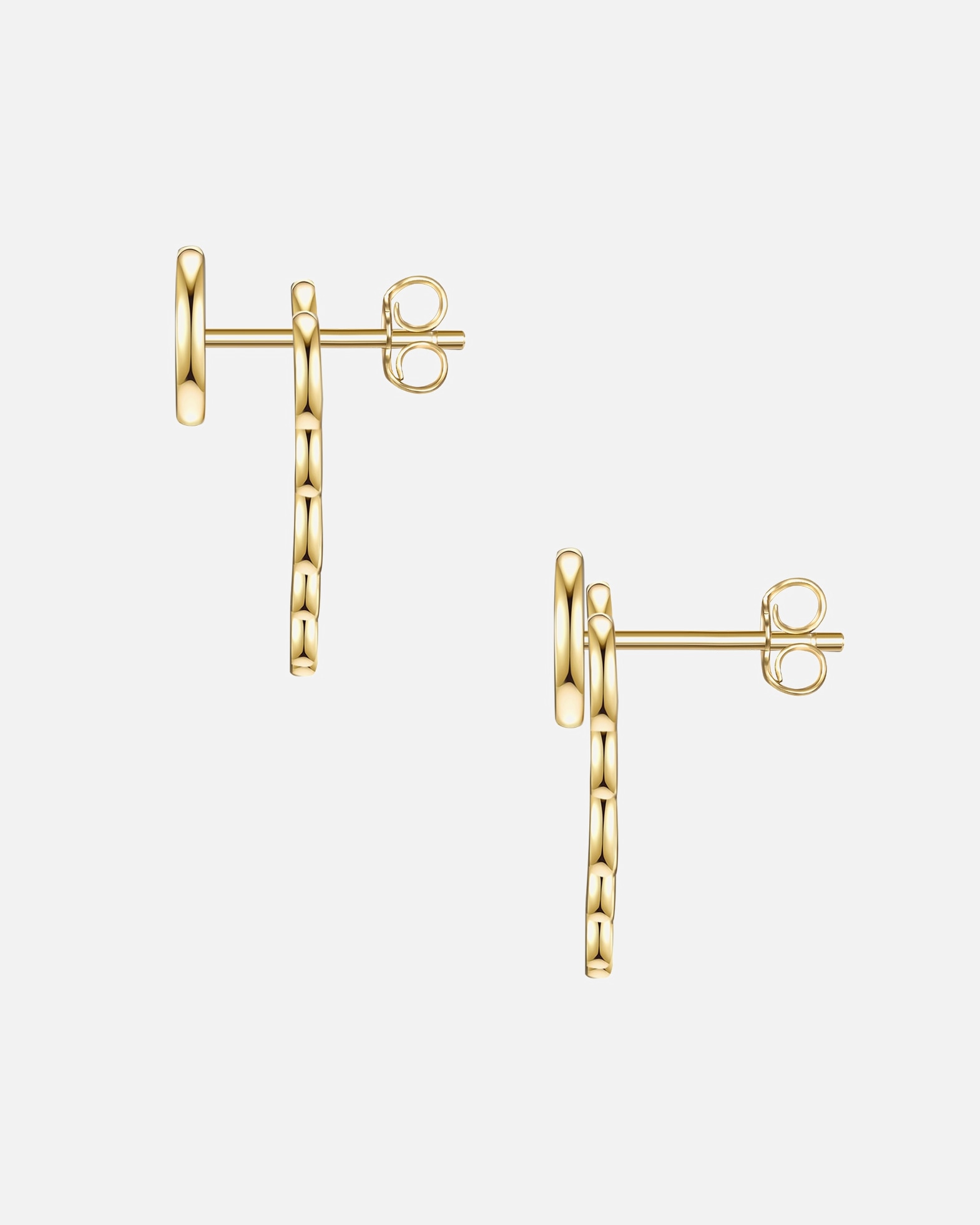 Boucle d'oreilles for FemmeGlanzstücke MünchenPuces d'oreilles en argent Fleur de lotus Argent sterling en Or jaune16,3 mm