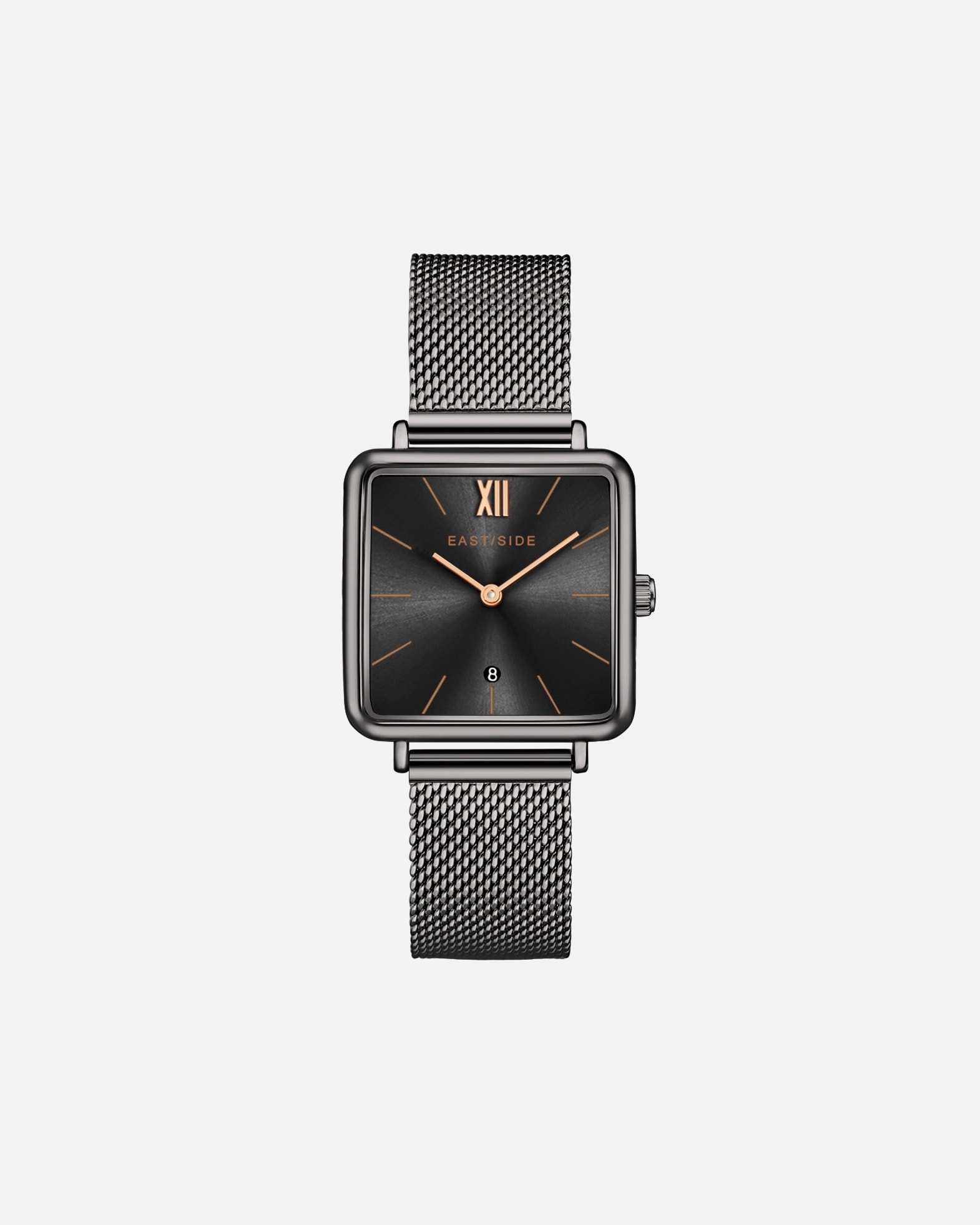 Uhr für Weiblich EASTSIDE Quarzuhr Grand in Anthrazit Edelstahl in Anthrazit 37,6 mm