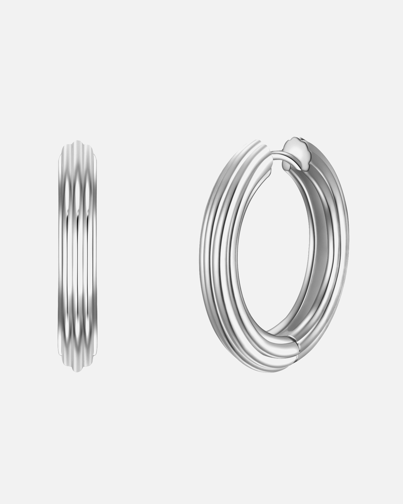 Boucle d'oreilles for FemmeCréoles en argent Argent sterling en Argent25,1 mm