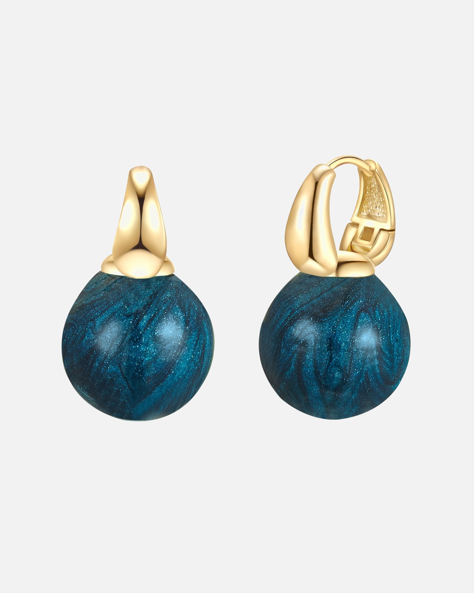 Créoles for FemmeCréoles tendance Métal Perle en plastique en Or jaune29,3 mm