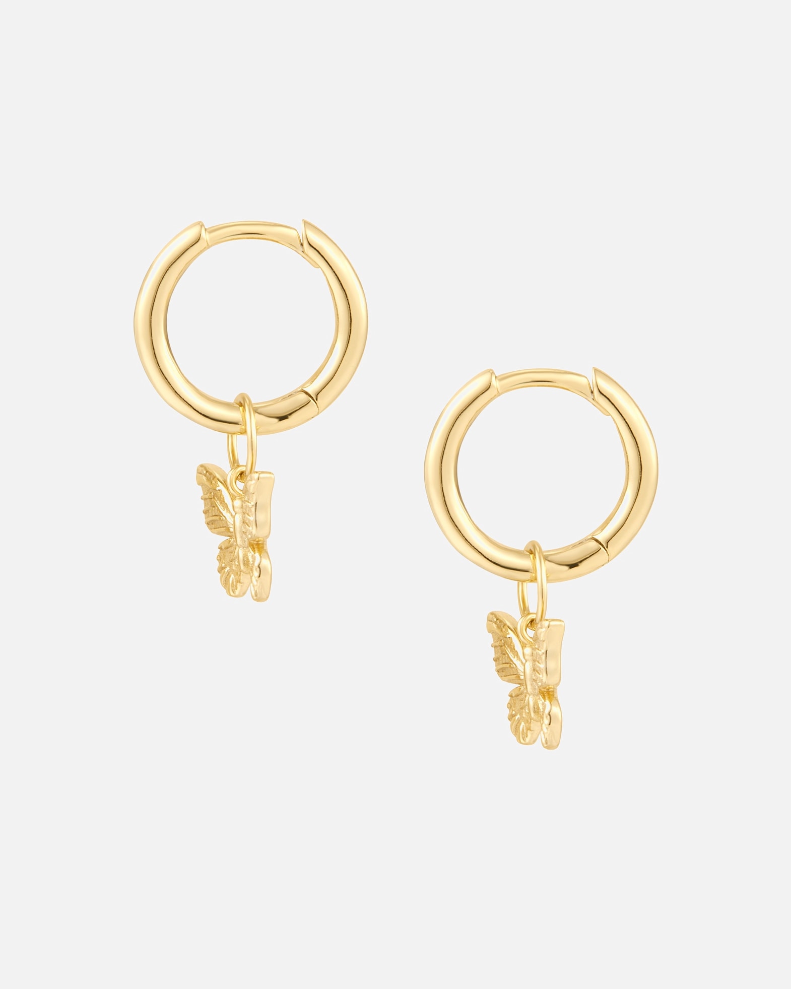 Créoles for FemmeGlanzstücke MünchenBoucles d´oreilles Papillon en Argent sterling en Or jaune18,8 mm