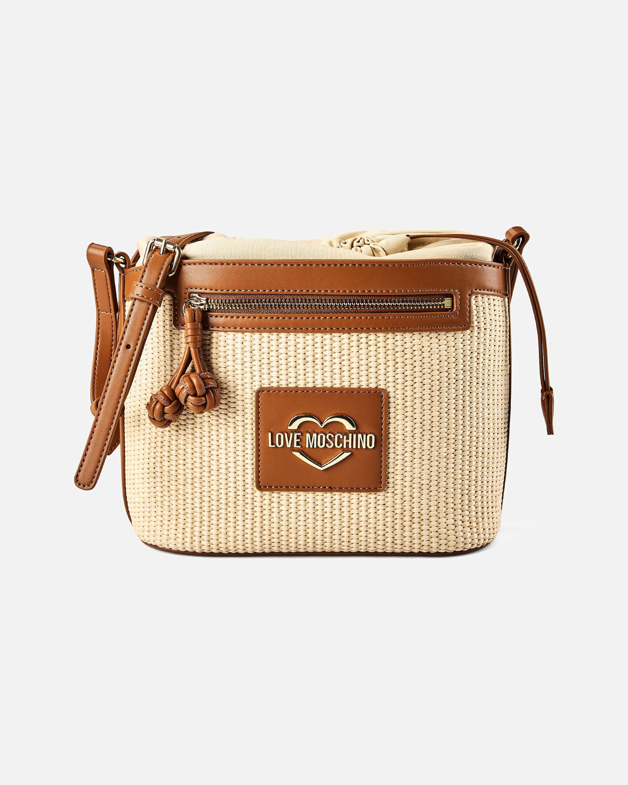 Tasche für Weiblich Love Moschino Straw Chic Beuteltasche natural - hide