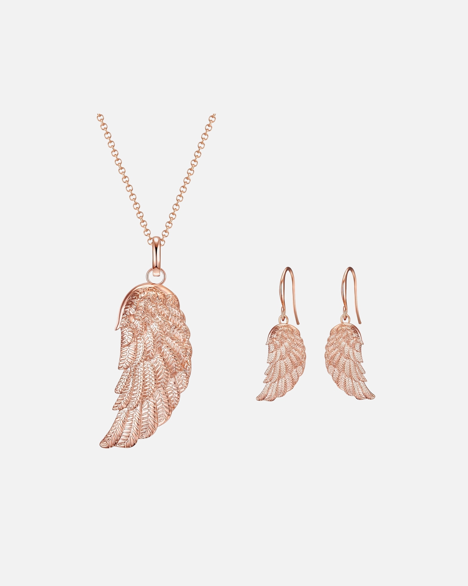 Bijoux for FemmeRafaela DonataEnsemble bijoux fantaisie Aile d'ange Laiton en Or rose49,5 mm