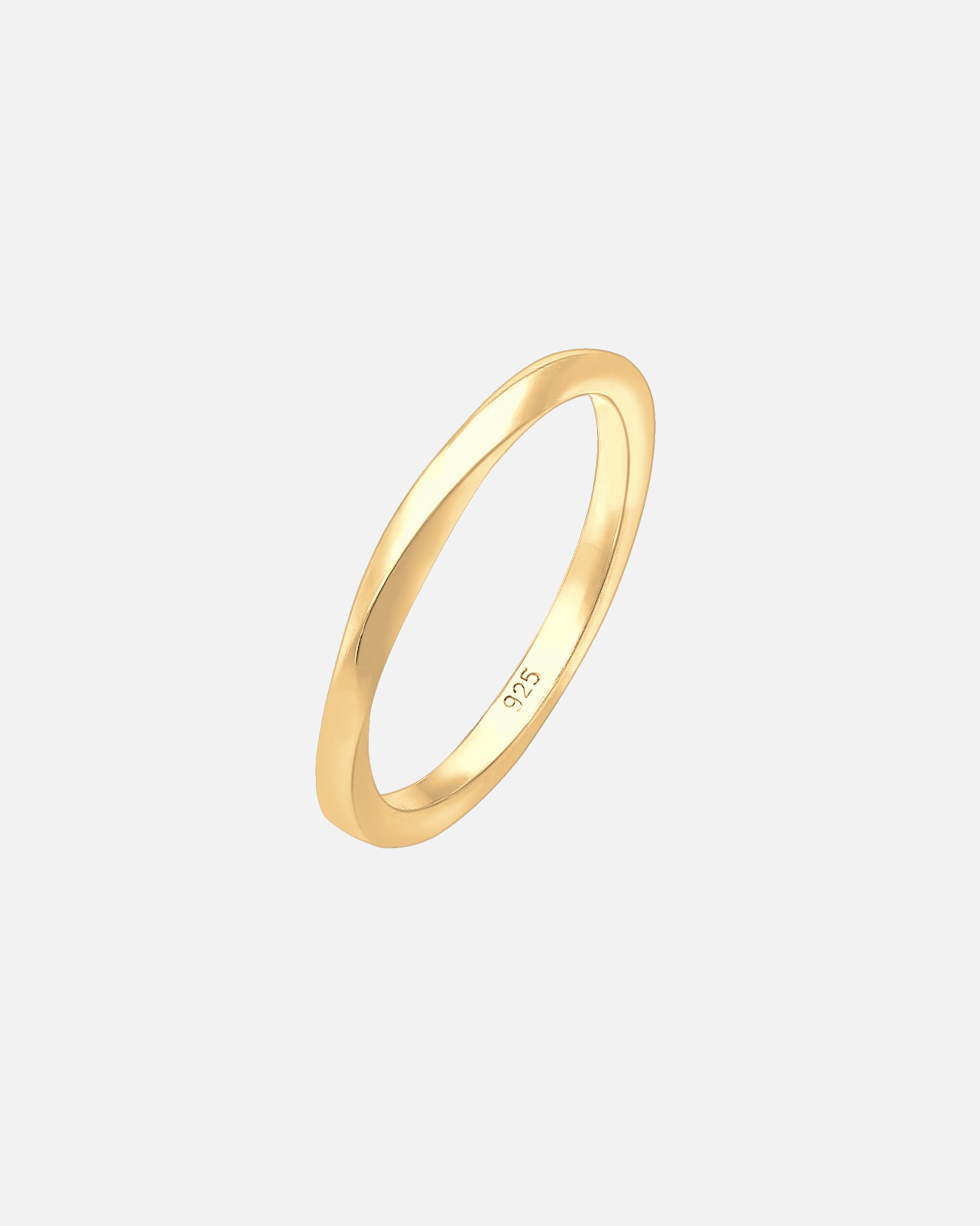 Ring für Weiblich Basic Bandring Gedreht Klassisch Trend 925 Silber 56