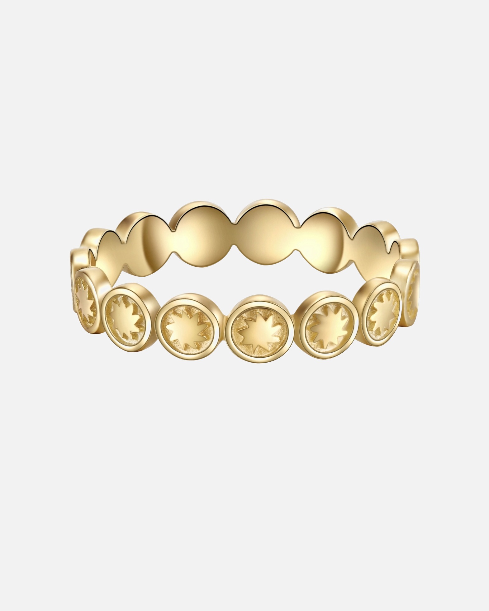 Bague for FemmeBague en argent Soleil Argent sterling en Or jaune50