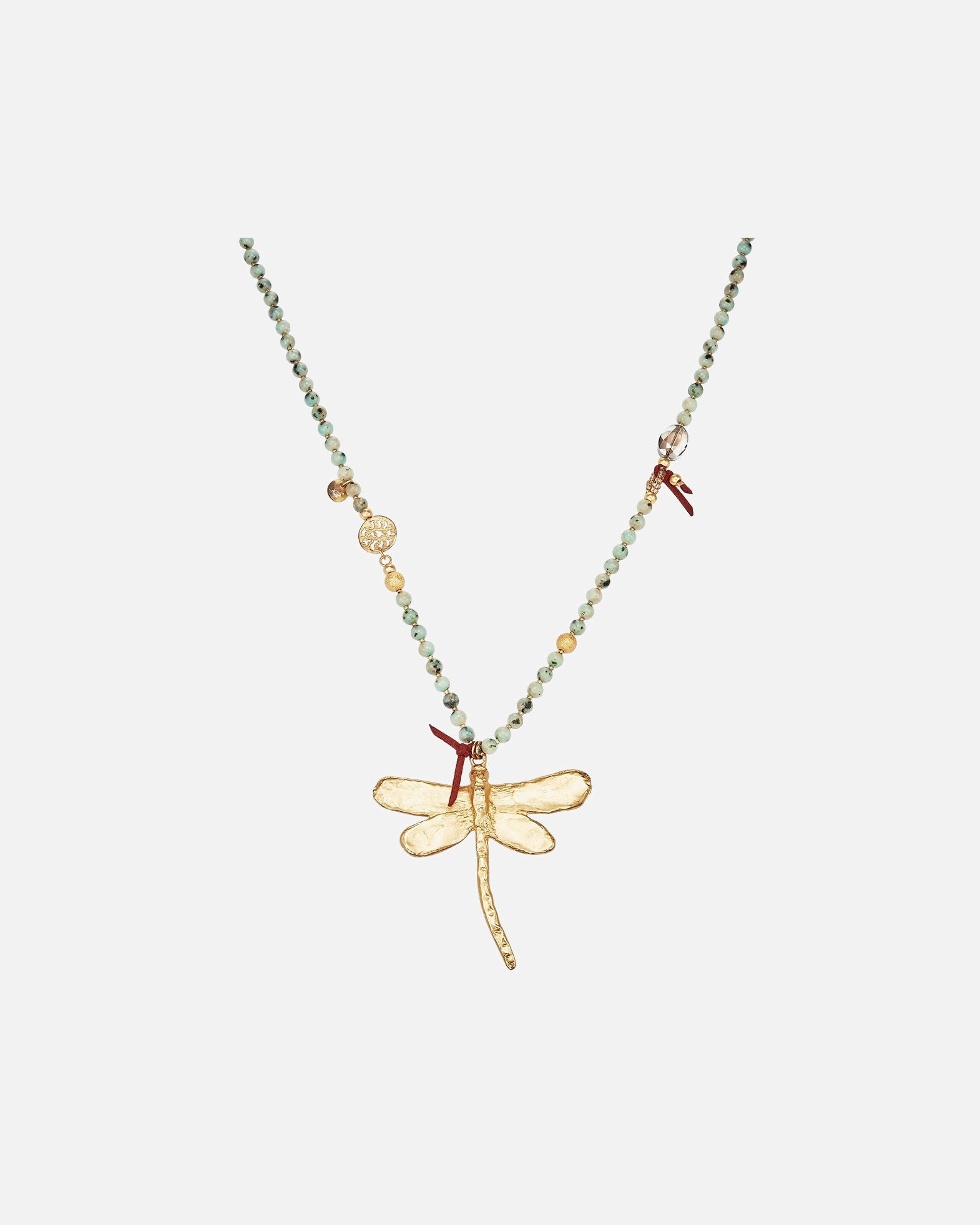 Collier for FemmeLulu & JaneChaîne Libellule Alliage de fer Pierre naturelle en Or jaune82,0 cm