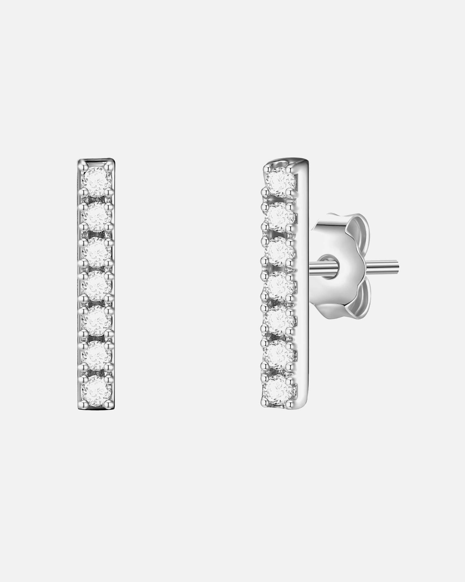 Boucle d'oreilles for FemmeGlanzstücke MünchenPuces d'oreilles en argent Argent sterling Oxyde de zirconium (CZ) en Argent10,1 mm