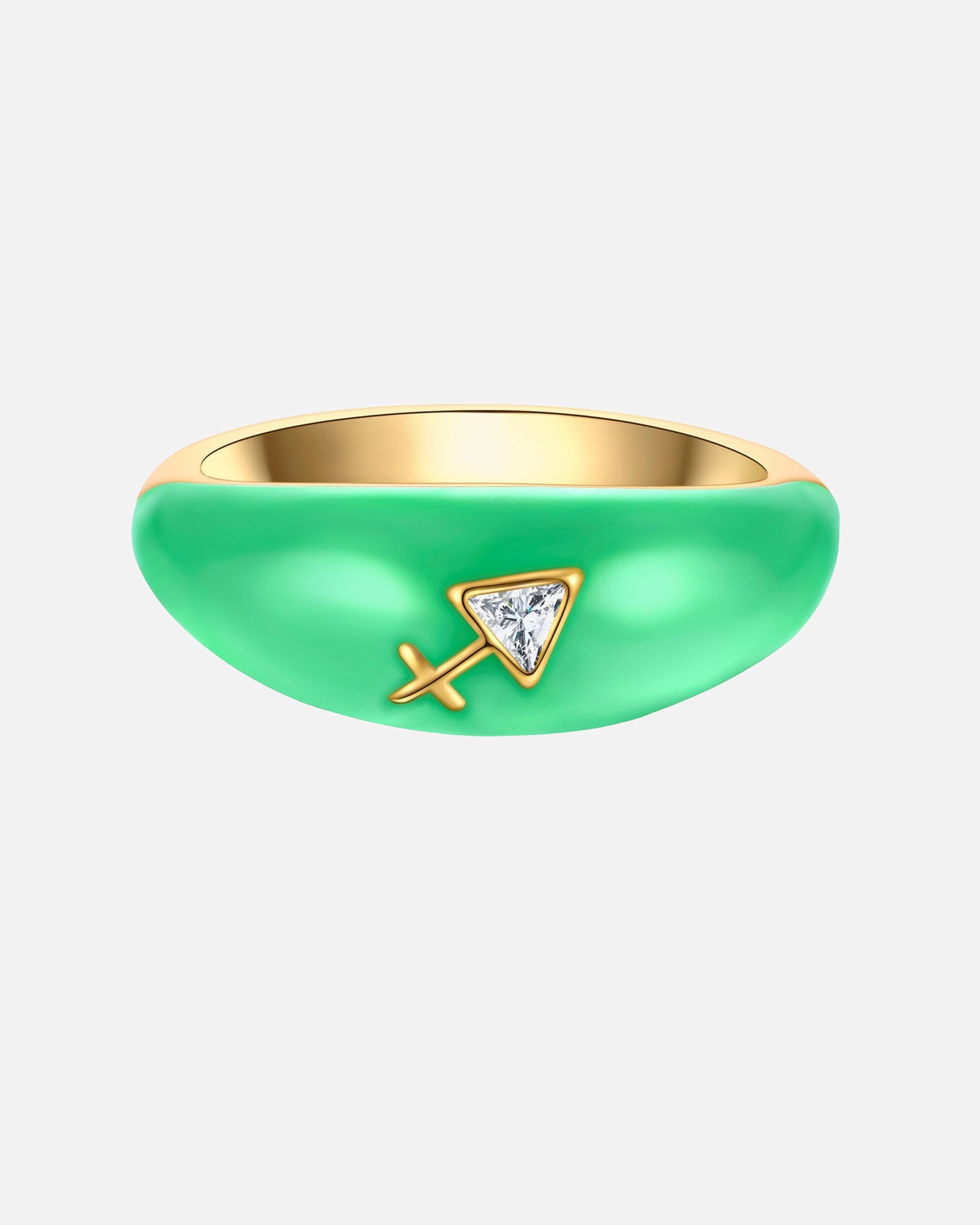 Bague for FemmeBague Zodiaque Sagittaire en Argent sterling en Or jaune56