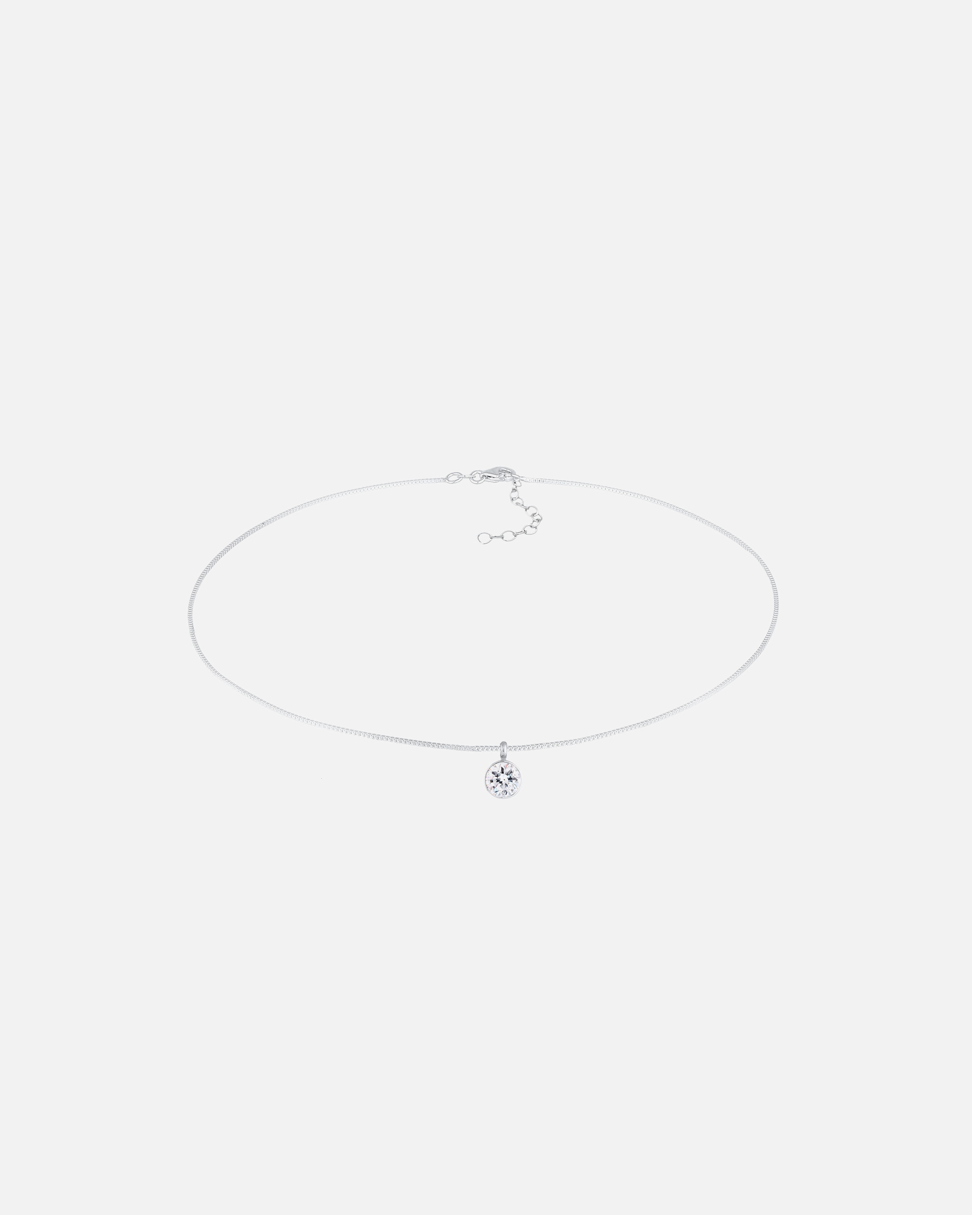 Collier for FemmeElliFemmes Choker Solitaire Vénitien avec Cristal en Argent Sterling 92538