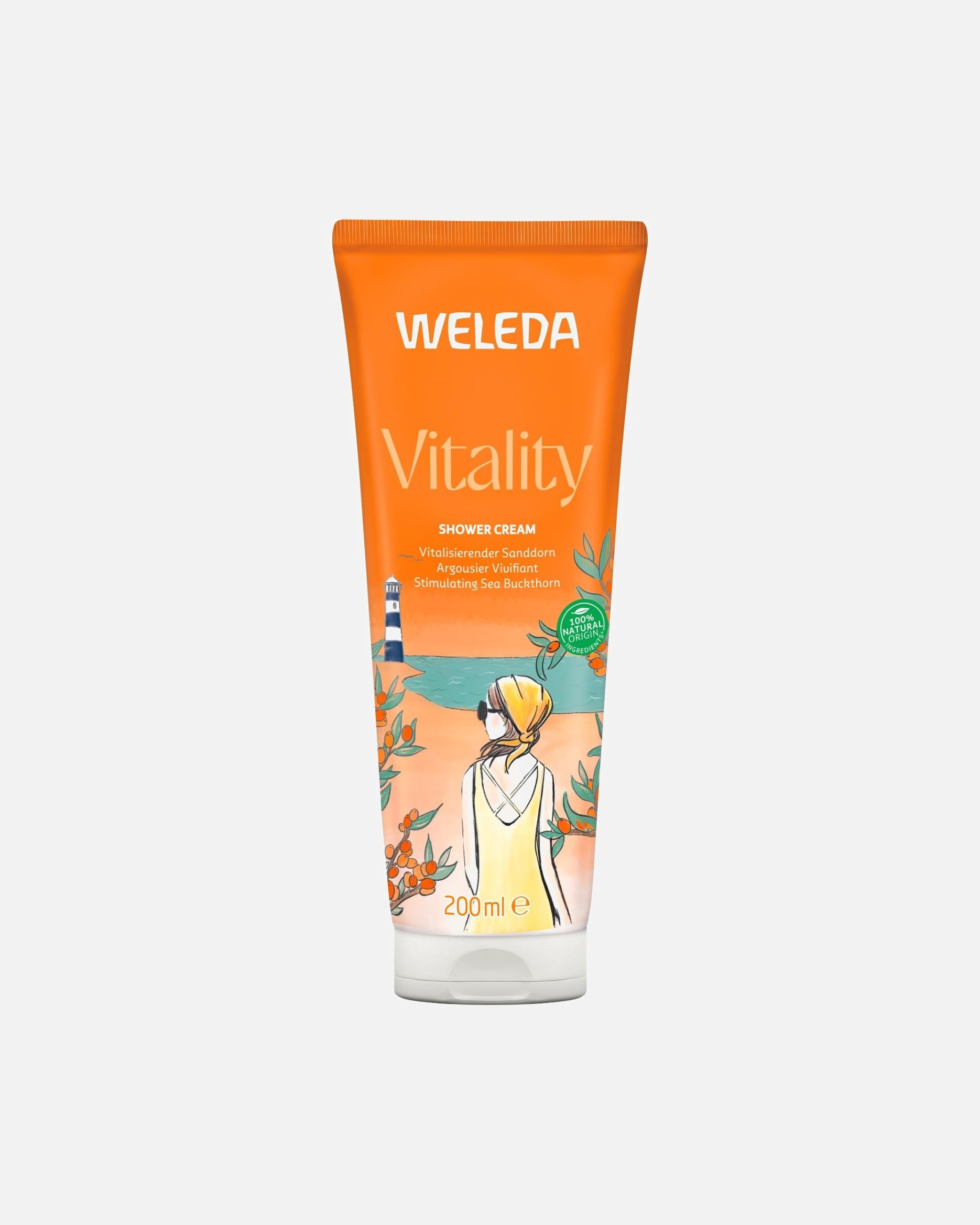 Duschgel für Unisex Weleda Sea Buckthorn Vitality Shower Cream 200 ml