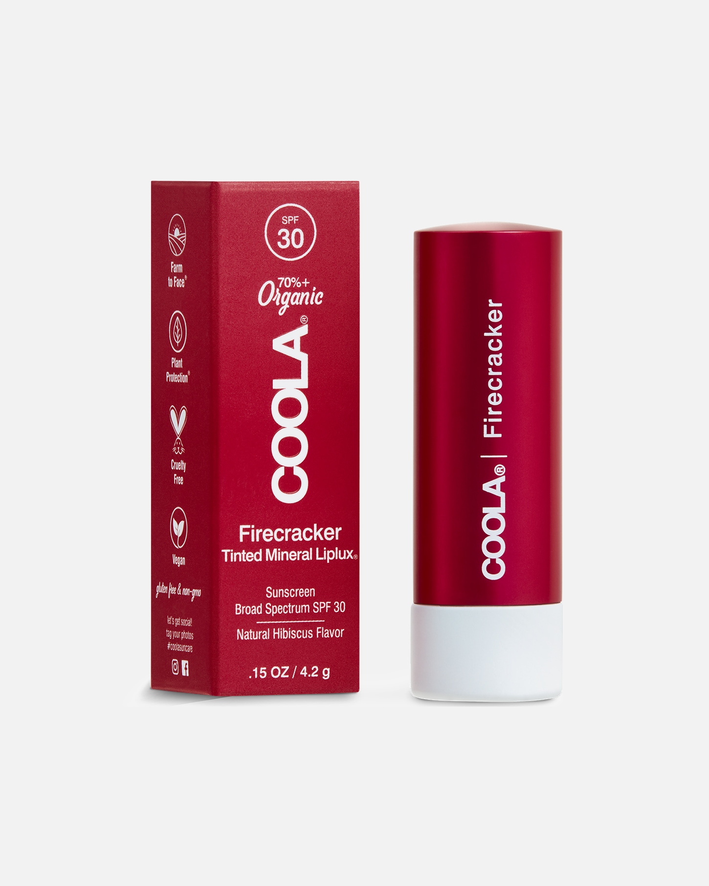Lip Primer für Unisex Coola Mineral Mineral Liplux SPF30 Firecracker