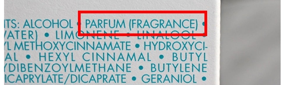 Die Inhaltsstoffliste zeigt unter anderem Alkohol, Parfum (Duft), Limonene und Linalool.