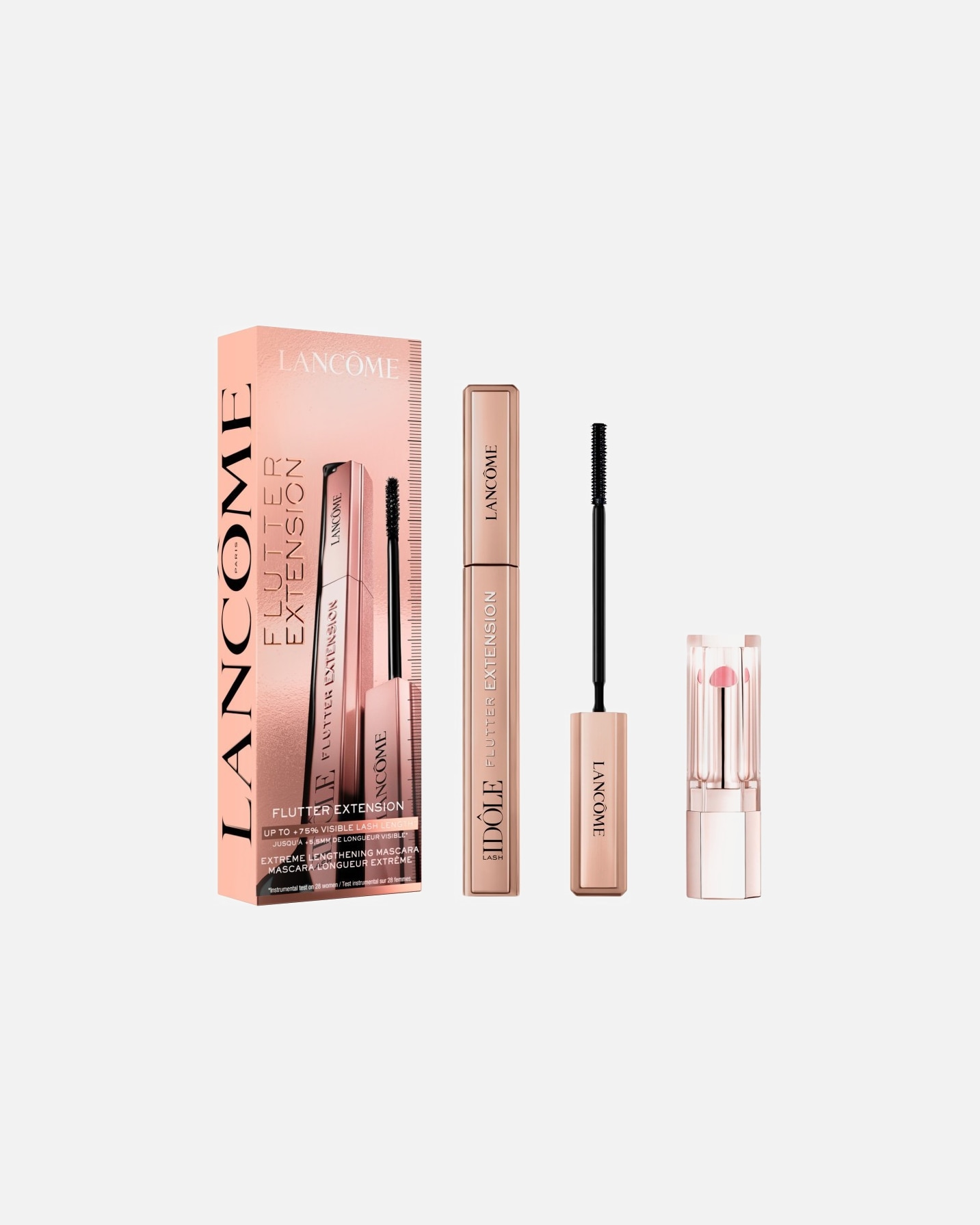 Coffret de maquillage pour les yeux for UnisexeLancômeLash IdôleFlutter Extension Mascara + Lip Idôle Butterglow1 unité
