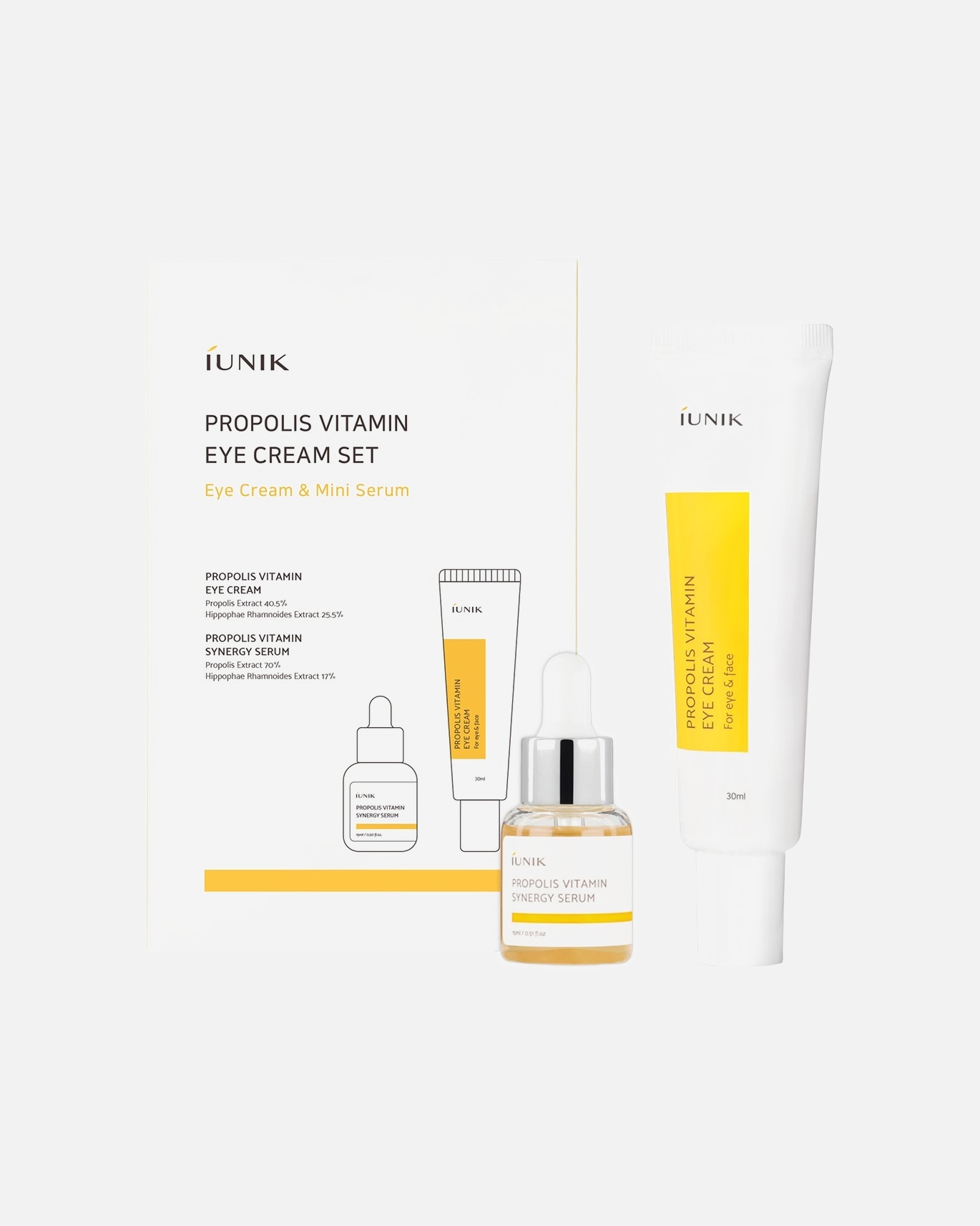 Gesichtspflegeset für Unisex iUnik Propolis Vitamin Eye Cream Set 1 Stück