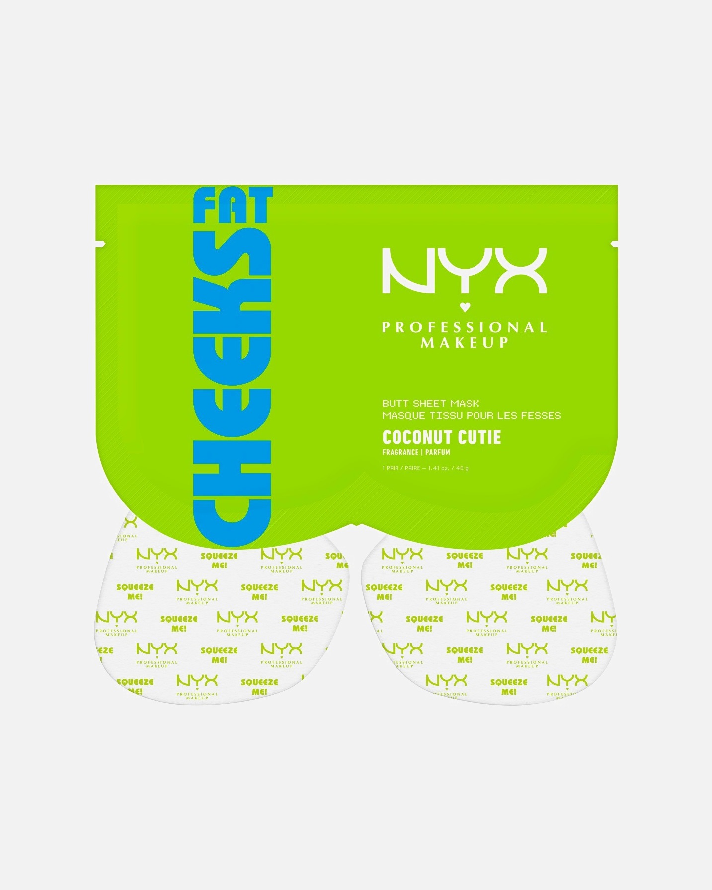 Tuchmaske für Unisex NYX Professional Makeup Fat Cheeks Po-Tuchmaske Coconut Cutie 40 ml