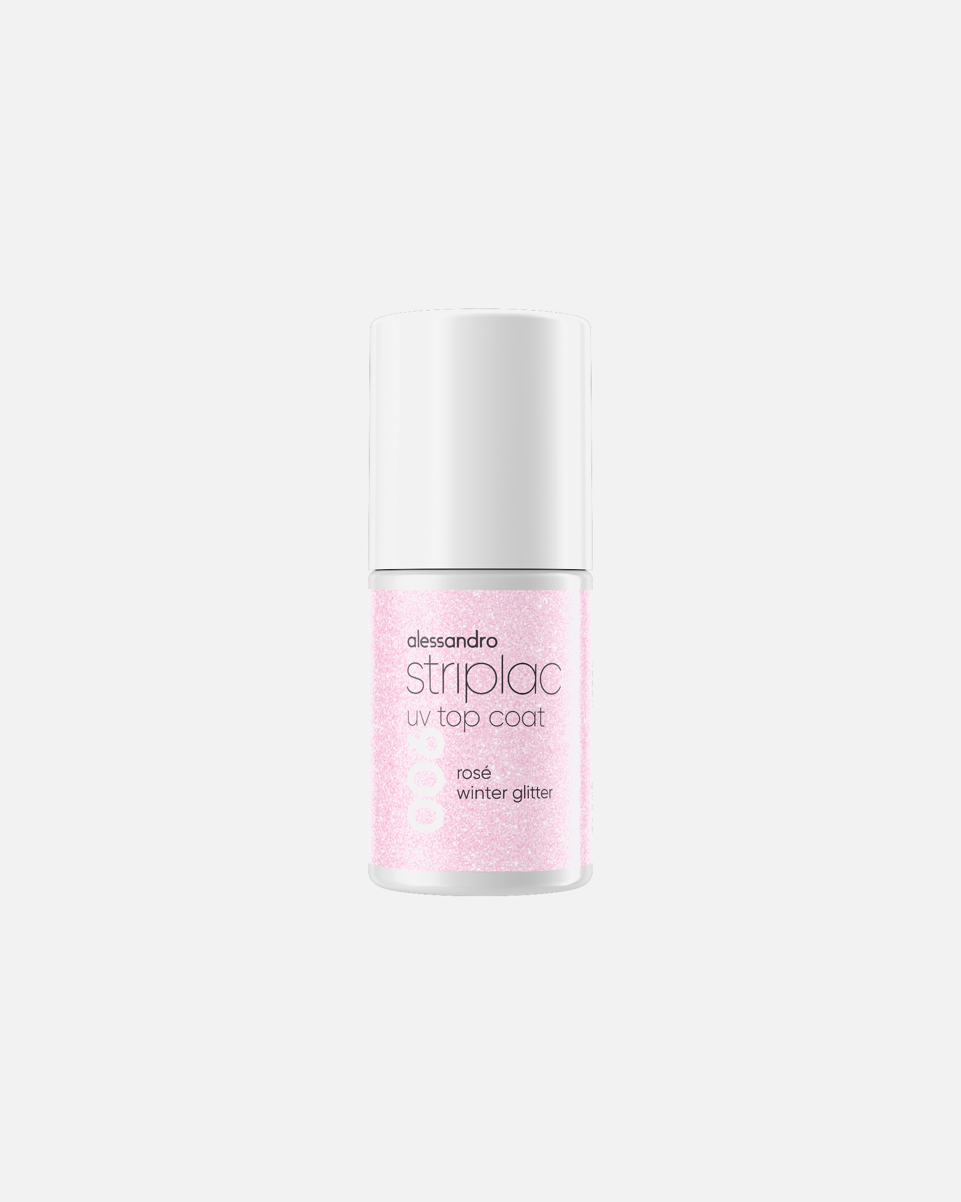 Top Coat für Unisex Alessandro Striplac UV Rosé Winter Glitter ROSE SHIMMER