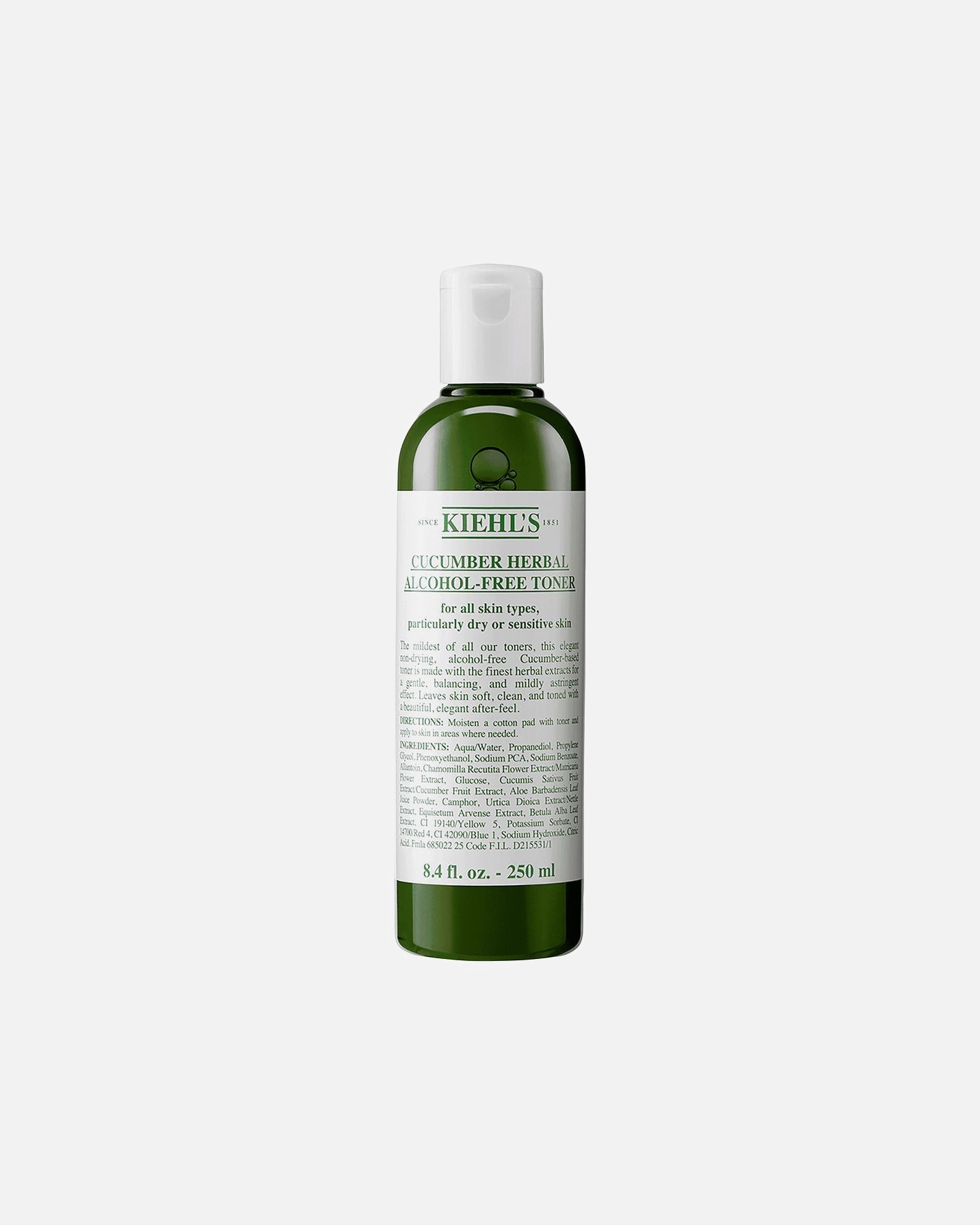 Gesichtswasser für Unisex Kiehl’s Cucumber Herbal Toner 250 ml