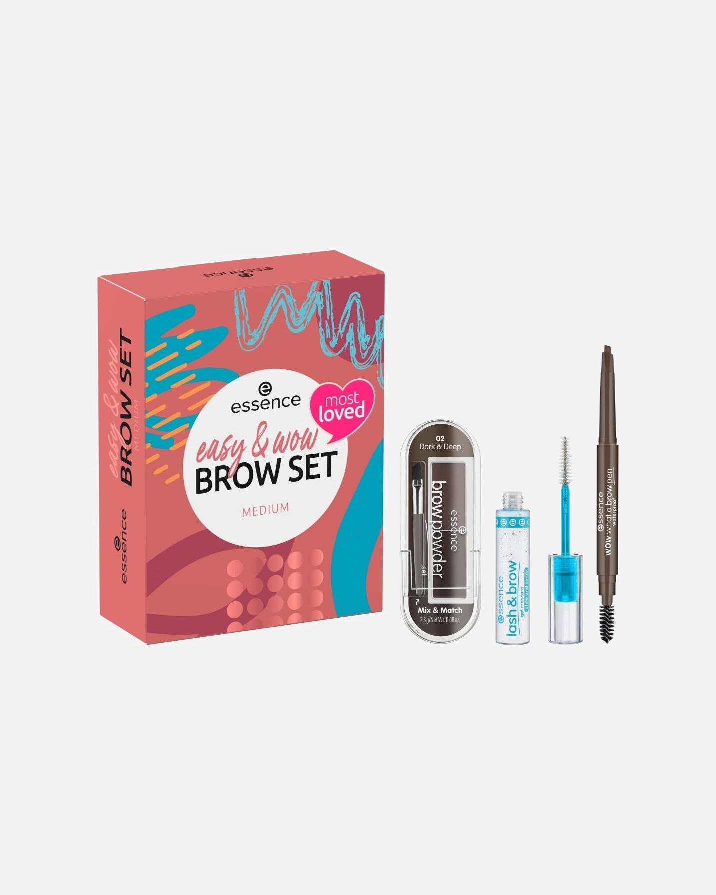 Coffret de maquillage pour les sourcils for UnisexeessenceEasy & Wow Brow SetNo. 02 - Dark & Deep