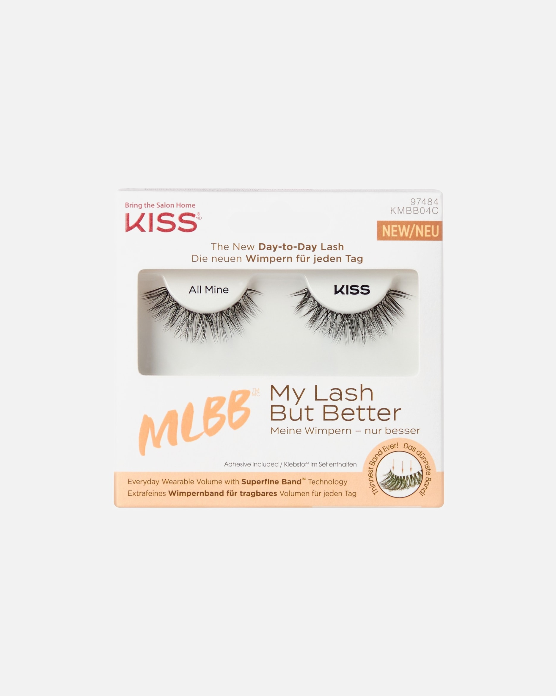Künstliche Wimpern für Unisex KISS All Mine 3 Gramm