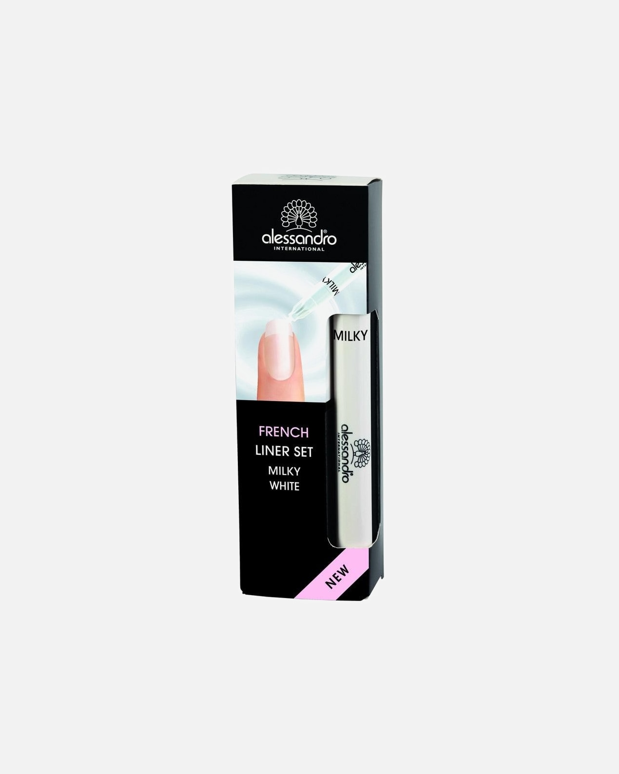 Kunstnägel für Unisex Alessandro French Beauty French Liner Set Milky Wihte