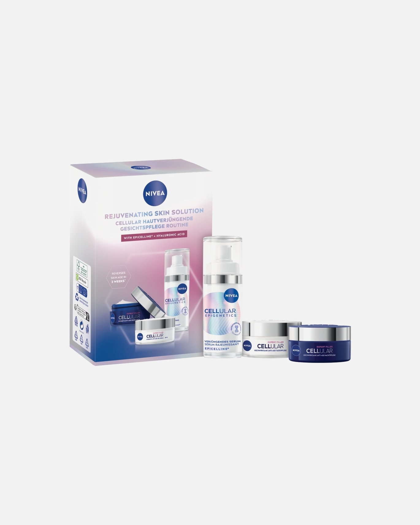 Gesichtspflegeset für Unisex NIVEA Cellular Expert Filler Routine 1 Stück