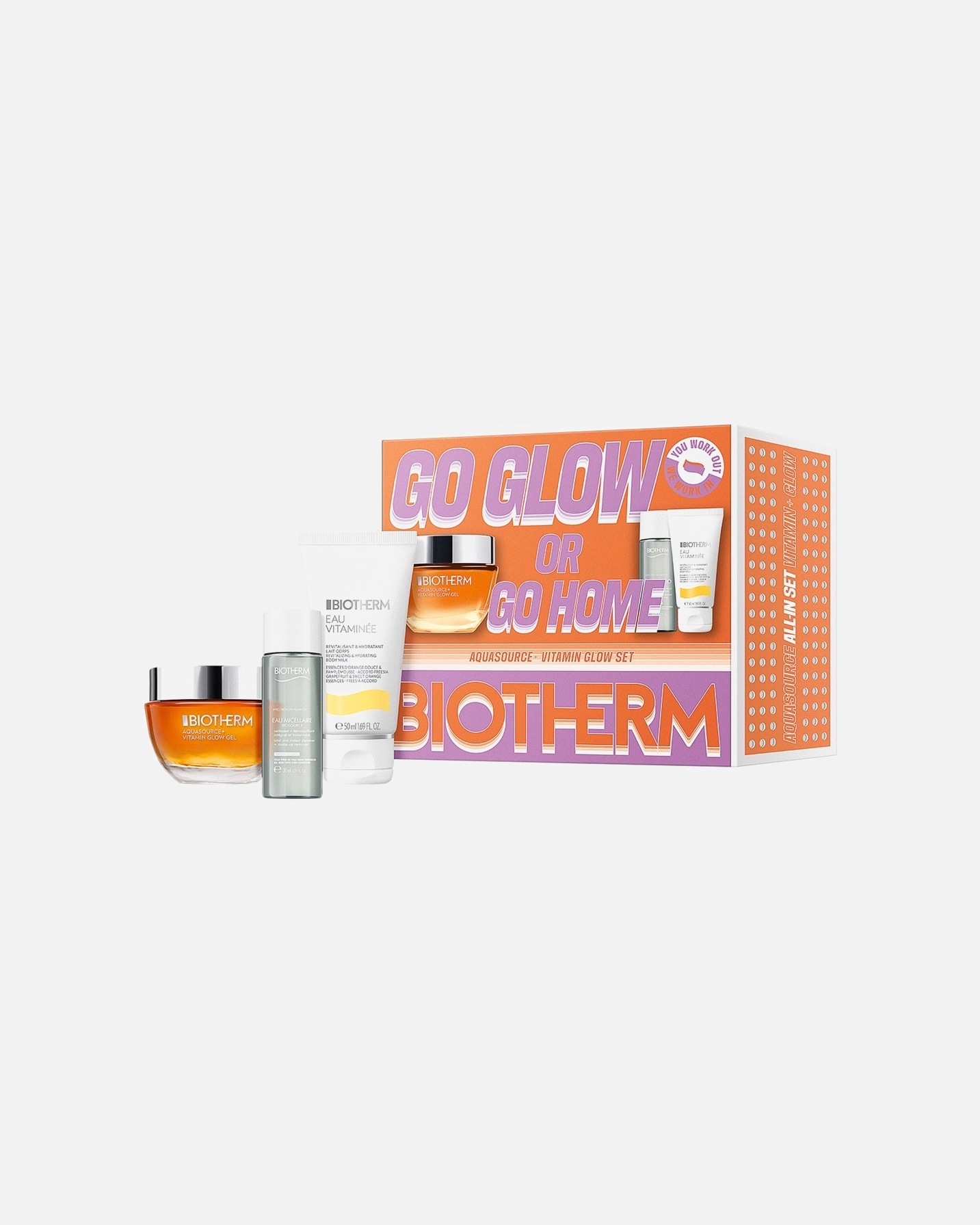 Coffret soin visage for FemmeBiothermAquasource+ Go Glow Or Go Home1 unité